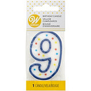 Wilton Numeral 9 Party Candle