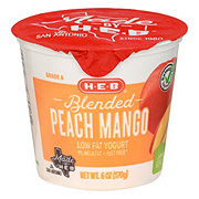 H-E-B Blended Low-Fat Peach Mango Yogurt