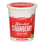 H-E-B Blended Low-Fat Strawberry Yogurt