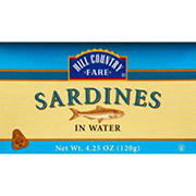 Hill Country Fare Sardines in Water, 4.25 oz