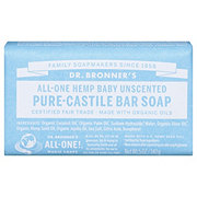 Dr. Bronner's Magic Soaps All-One Hemp Baby Unscented Pure-Castile Bar Soap