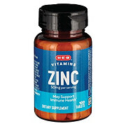 H-E-B Vitamins Zinc 50 mg Tablets