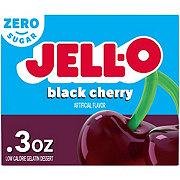 Jell-O Zero Sugar Black Cherry Gelatin Dessert Mix