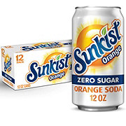 Sunkist Diet Orange Soda 12 oz Cans