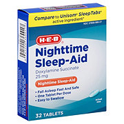 H-E-B Nighttime Sleep-Aid 25 mg Tablets