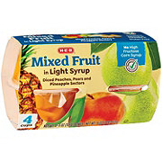 H-E-B Mixed Fruit Snack Bowls - Light Syrup