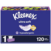 Kleenex Ultra Soft Facial Tissues Flat Box 3 Ply