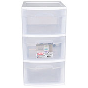 Starplast 3-Drawer Medium Plastic Storage Cart - White - Shop Closet &  Cabinet Organizers at H-E-B