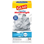 Glad ForceFlexPlus XL X Large Kitchen Drawstring Trash Bags Fresh