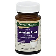 Central Market Valerian Root 125 Mg with Passion Flower Vegetarian Tablets