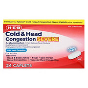H-E-B Severe Cold & Head Congestion Caplets - Cool Taste