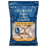 Great Catch Frozen Peeled Deveined Tail-Off Large Raw Shrimp, 41 - 50 ct/lb