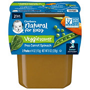 Gerber Natural for Baby Veggiepower 2nd Foods - Pea Carrot & Spinach