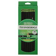 Ticonderoga Pre-Sharpened No.2 Black Wood-Cased Pencils