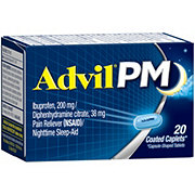 Advil PM Pain Reliever & Nighttime Sleep Aid Coated Caplets