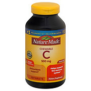 Nature Made Chewable Vitamin C 500 mg Orange and Other Natural Flavors Tablets Value Size