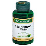 Nature's Bounty Cinnamon 1000mg Capsules