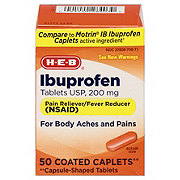 H-E-B Ibuprofen Coated Caplets - 200 mg