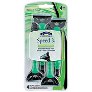 Hill Country Essentials Men's Speed3 Triple Blade Disposables Razors For Sensitive Skin
