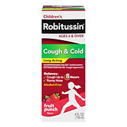 Robitussin Children's Long Acting Cough And Cold Fruit Punch Flavor