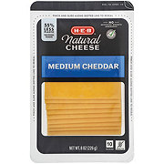 H-E-B Medium Cheddar Sliced Cheese