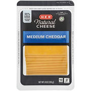 H-E-B Reduced Fat Sharp Cheddar Sliced Cheese
