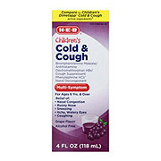 H-E-B Children’s Cold & Cough Multi-Symptom Liquid – Grape