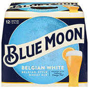 Blue Moon Belgian White Wheat Ale Craft Beer 12 pk Bottles