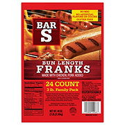 Bar S Bun Length Franks Hot Dogs - Classic - Family Pack