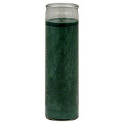 Brilux Clear Glass Candle - Green Wax