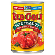 Red Gold Premium Diced Tomatoes with Basil Garlic and Oregano