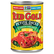 Red Gold Premium Petite Diced Tomatoes with Green Chilies