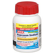 H-E-B Naproxen Sodium Fever & Pain Relief Caplets – 220 mg