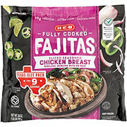 H-E-B Fully Cooked Frozen Seasoned Chicken Breast Fajitas - Texas-Size Pack