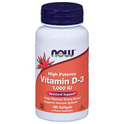 NOW Vitamin D-3 Softgels - 1000 IU