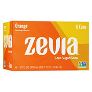 Zevia Zevia Zero Sugar Orange Soda 6 pk Cans