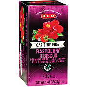 H-E-B Caffeine-Free Raspberry Hibiscus Herbal Tea Bags
