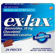 ex-lax Regular Strength Stimulant Laxative Chocolated Pieces