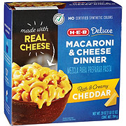 H-E-B Deluxe Cheddar Macaroni & Cheese Dinner - Family Size