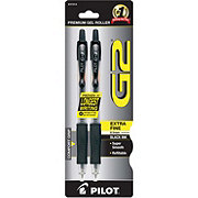 Pilot G2 0.5mm Retractable Gel Pens - Black Ink