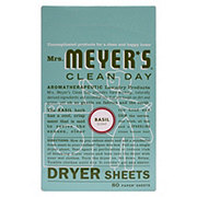 Mrs. Meyer's Clean Day Fabric Softener Dryer Sheets - Basil