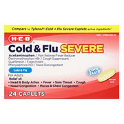 H-E-B Severe Cold & Flu Caplets – Cool Taste