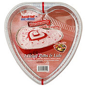 Handi-Foil Heart Pans & Lids, 2 pk