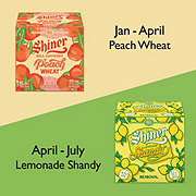 Shiner Seasonal Beer 12 pk Bottles - Peach Wheat OR Lemonade Shandy