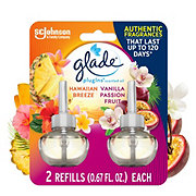 Glade PlugIns Scented Oil Air Freshener Refills - Hawaiian Breeze & Vanilla Passion Fruit