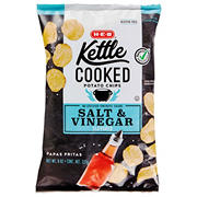 H-E-B Kettle Cooked Potato Chips - Salt & Vinegar, 8 oz