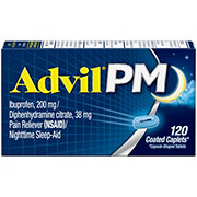 Advil PM Pain Reliever & Nighttime Sleep Aid Coated Caplets