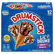Drumstick Lil' Drums Vanilla & Chocolate with Chocolatey Swirls Snack Size Sundae Cones