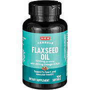 H-E-B Herbals Flaxseed Oil Softgels - 1,000 mg