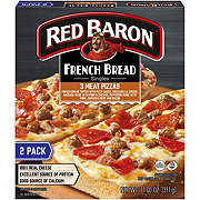 Red Baron French Bread Frozen Pizza Singles - 3 Meat